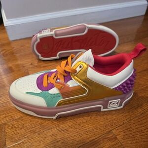 Christian Louboutin Colorful Spiked Sneakers